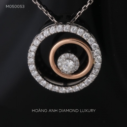 M050053 Mặt Vàng Trắng Hồng 14K The Golden Orbit Gắn Kim Cương Thiên Nhiên