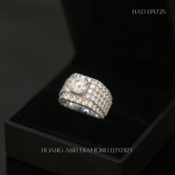 HAD 134725 Nhẫn nam VT14K Fortress of Light gắn viên ...