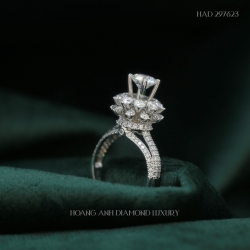 HAD 297623 Nhẫn nữ VT 14K viên chủ 6.5 ly G F ...